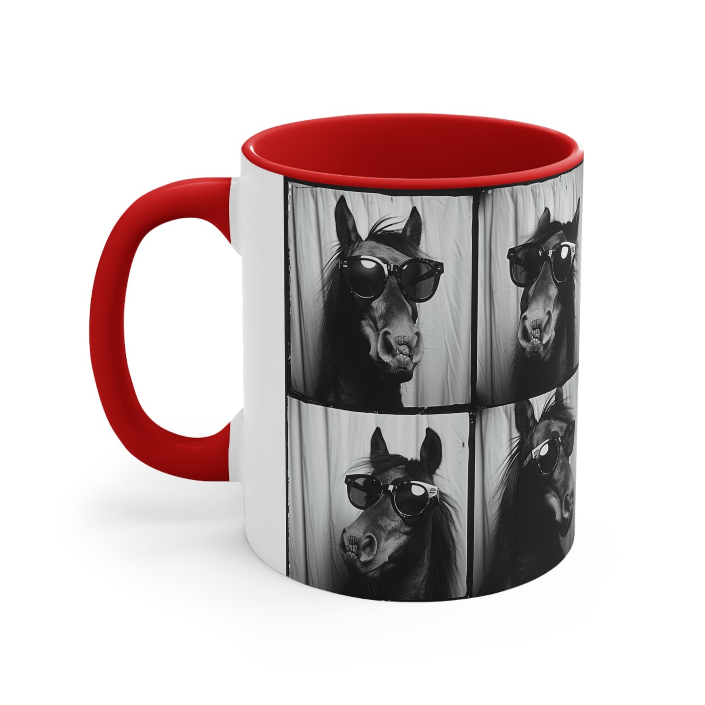 Horse Photo Booth Accent Coffee Mug, 11oz