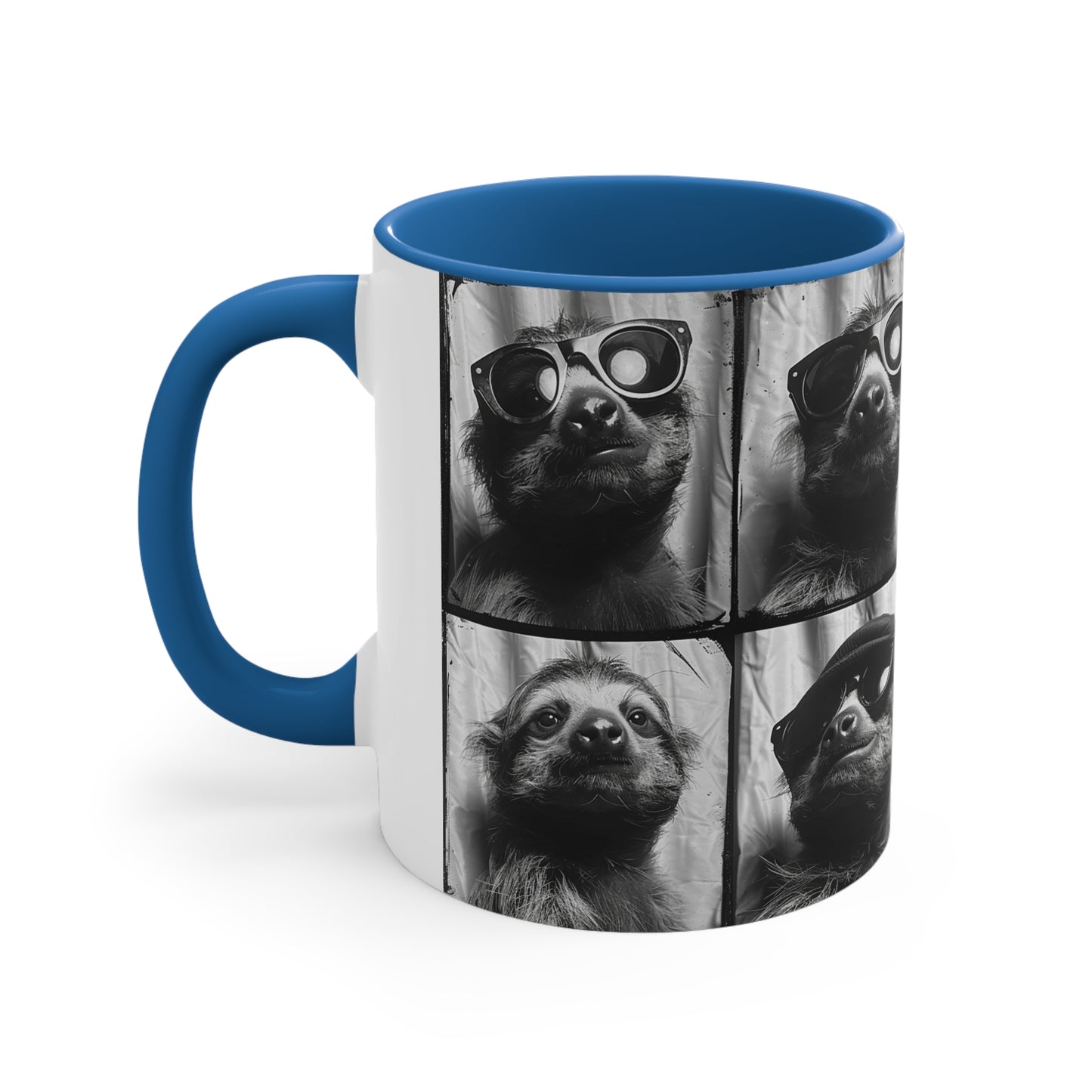 Sloth Photo Booth Accent Coffee Mug, 11oz