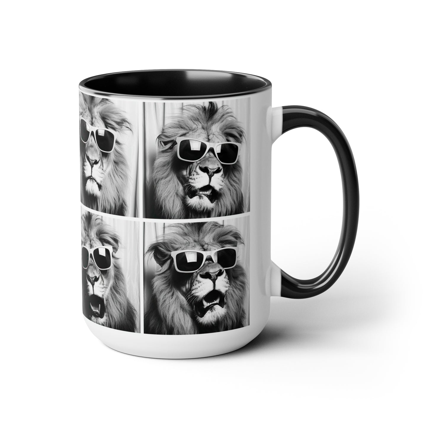 Lion Photo Booth Accent Coffee Mug, 11oz