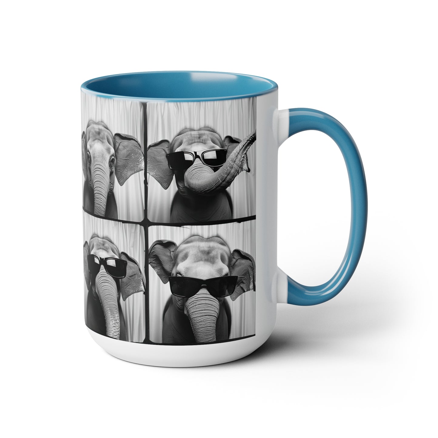 Elephant Photo Booth Accent Coffee Mug, 11oz