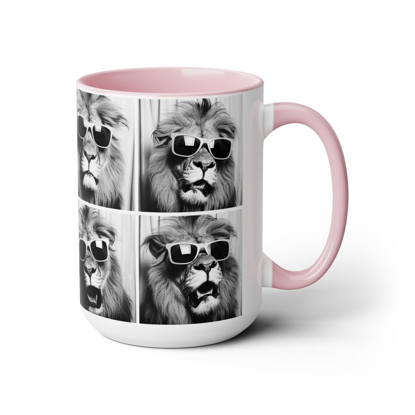 Lion Photo Booth Accent Coffee Mug, 11oz