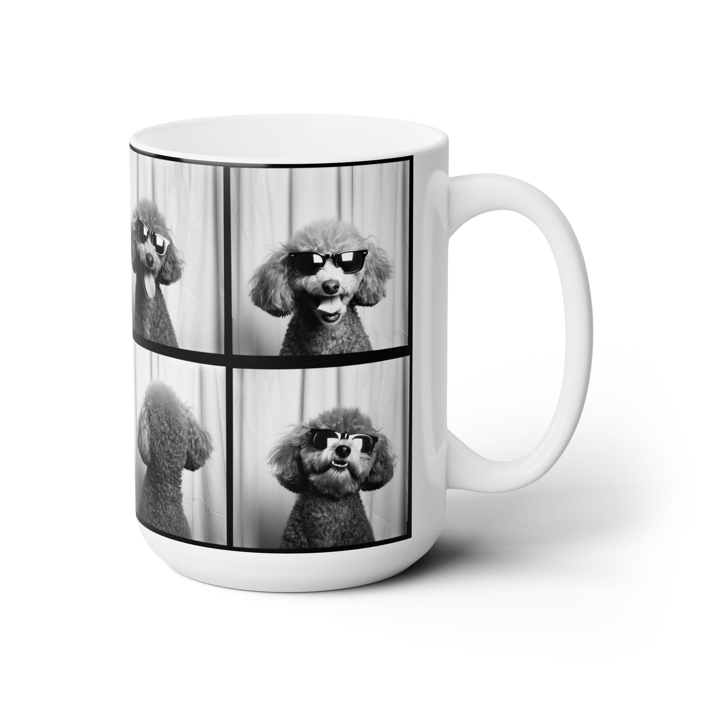 Poodle Photo Booth Accent Coffee Mug, 11oz