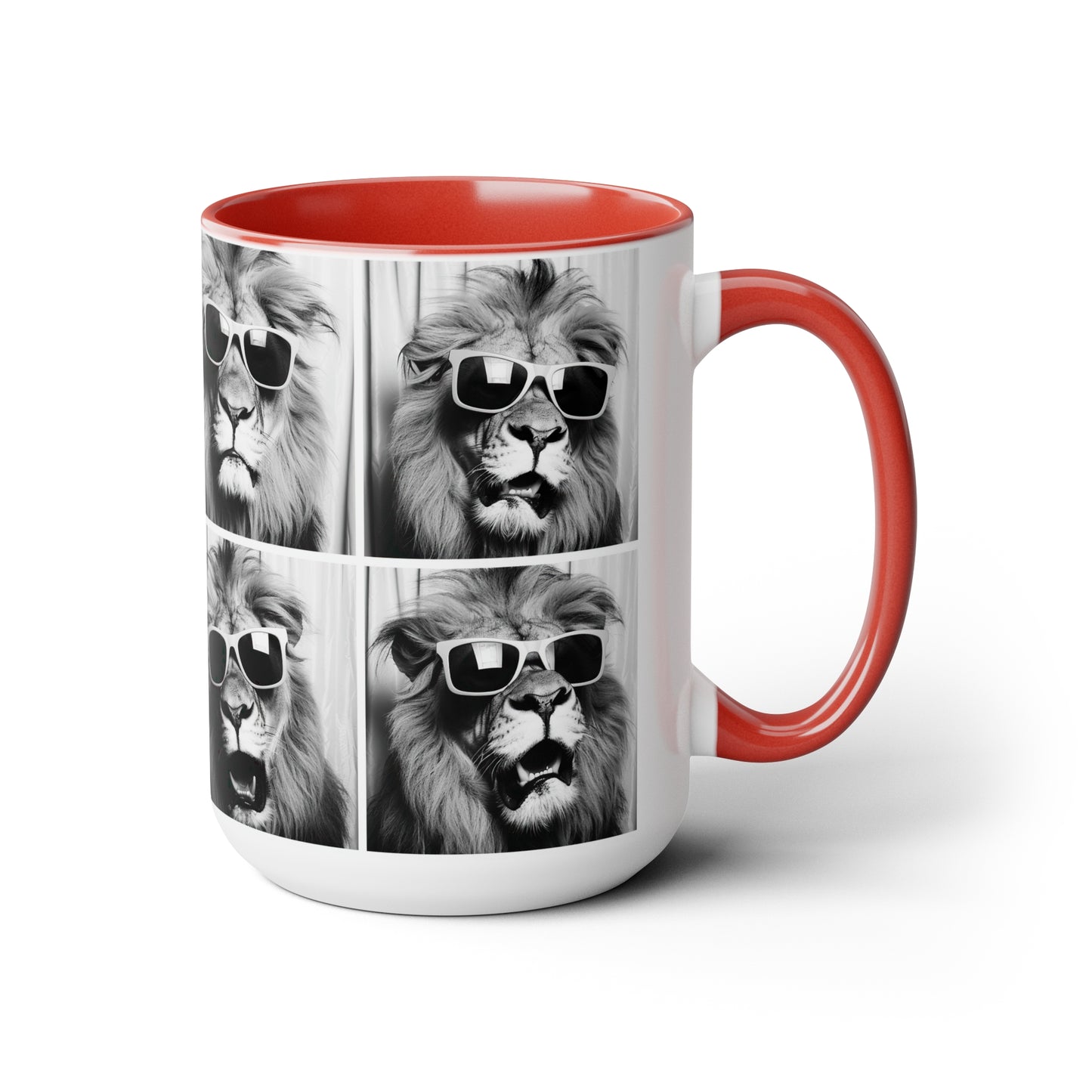 Lion Photo Booth Accent Coffee Mug, 11oz