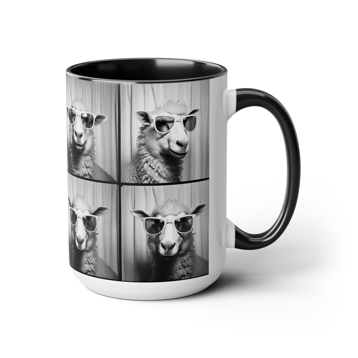 Sheep Photo Booth Accent Coffee Mug, 11oz