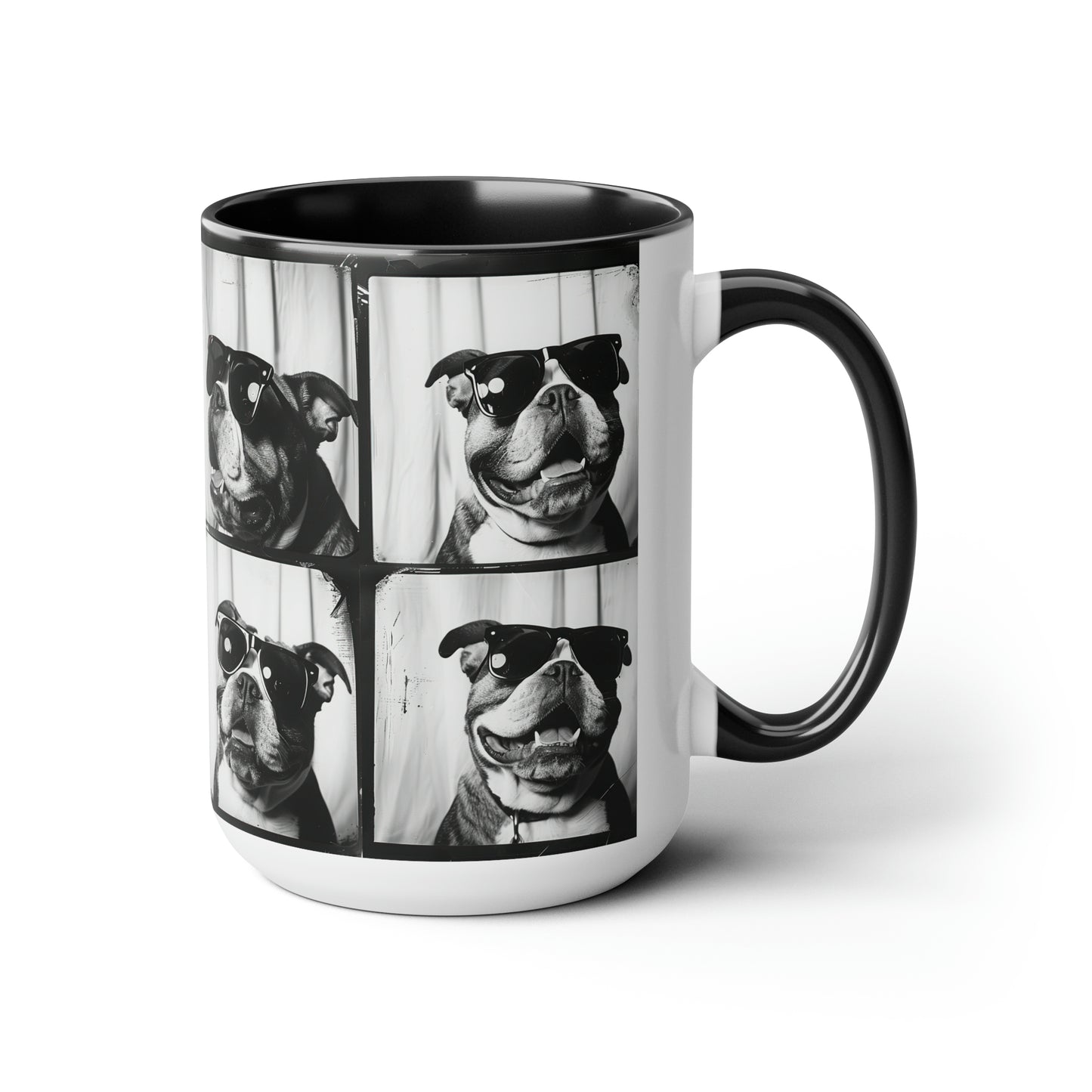 Bulldog Photo Booth Accent Coffee Mug, 11oz