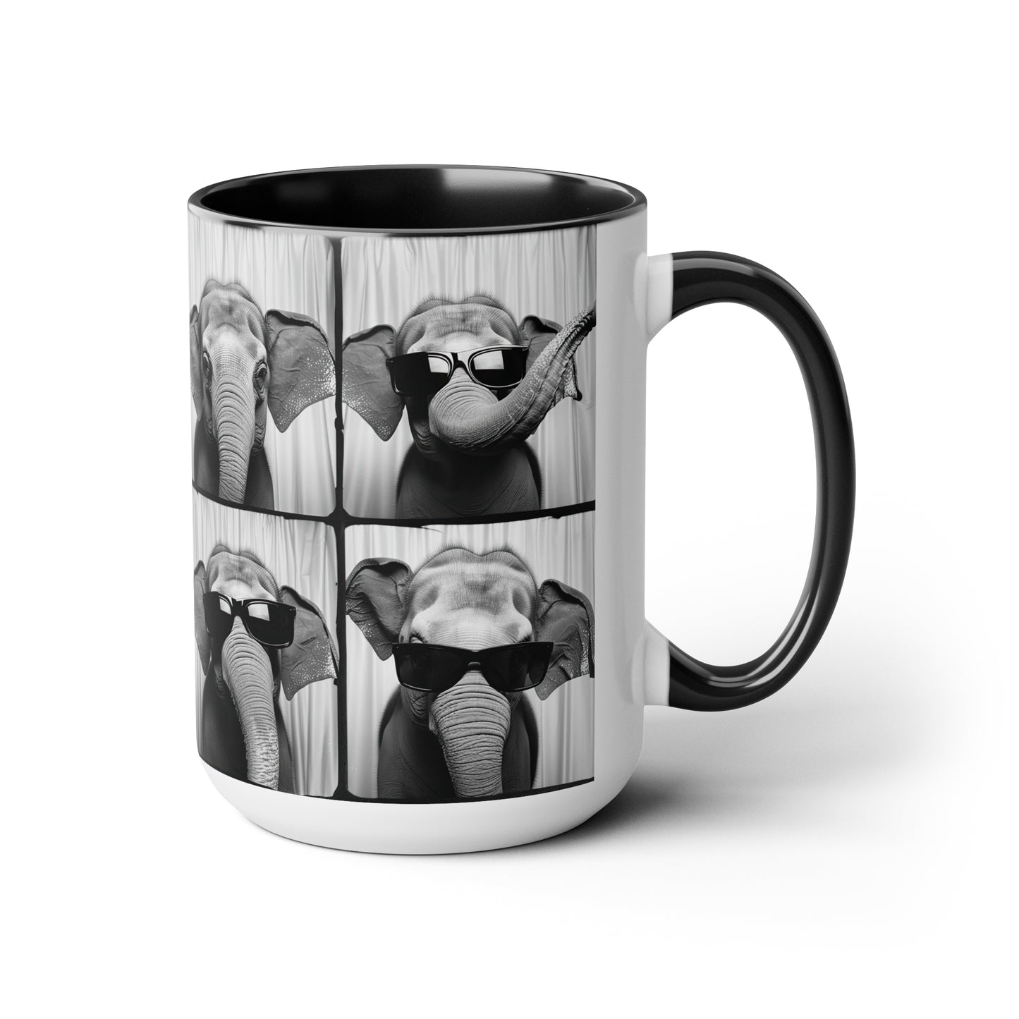 Elephant Photo Booth Accent Coffee Mug, 11oz