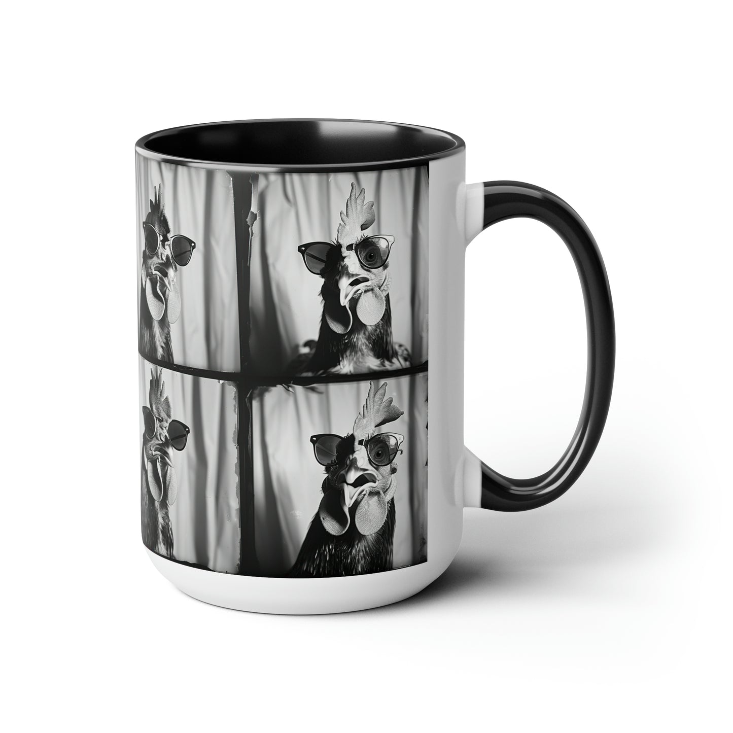 Chicken Photo Booth Accent Coffee Mug, 11oz