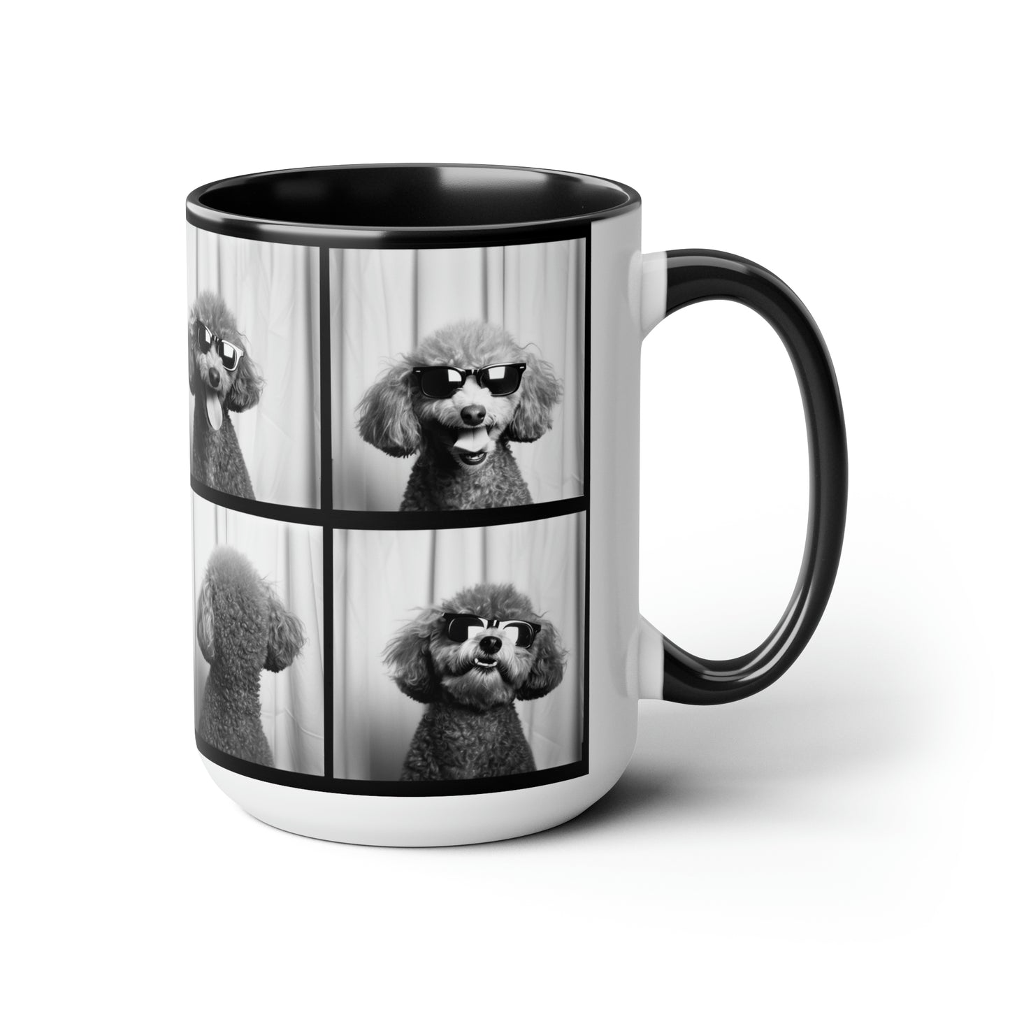 Poodle Photo Booth Accent Coffee Mug, 11oz