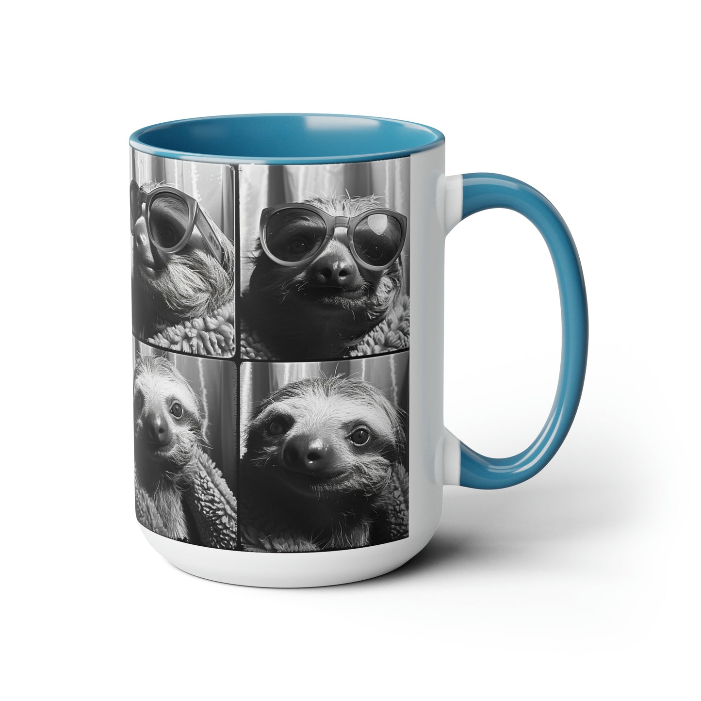 Sloth Photo Booth Accent Coffee Mug, 11oz