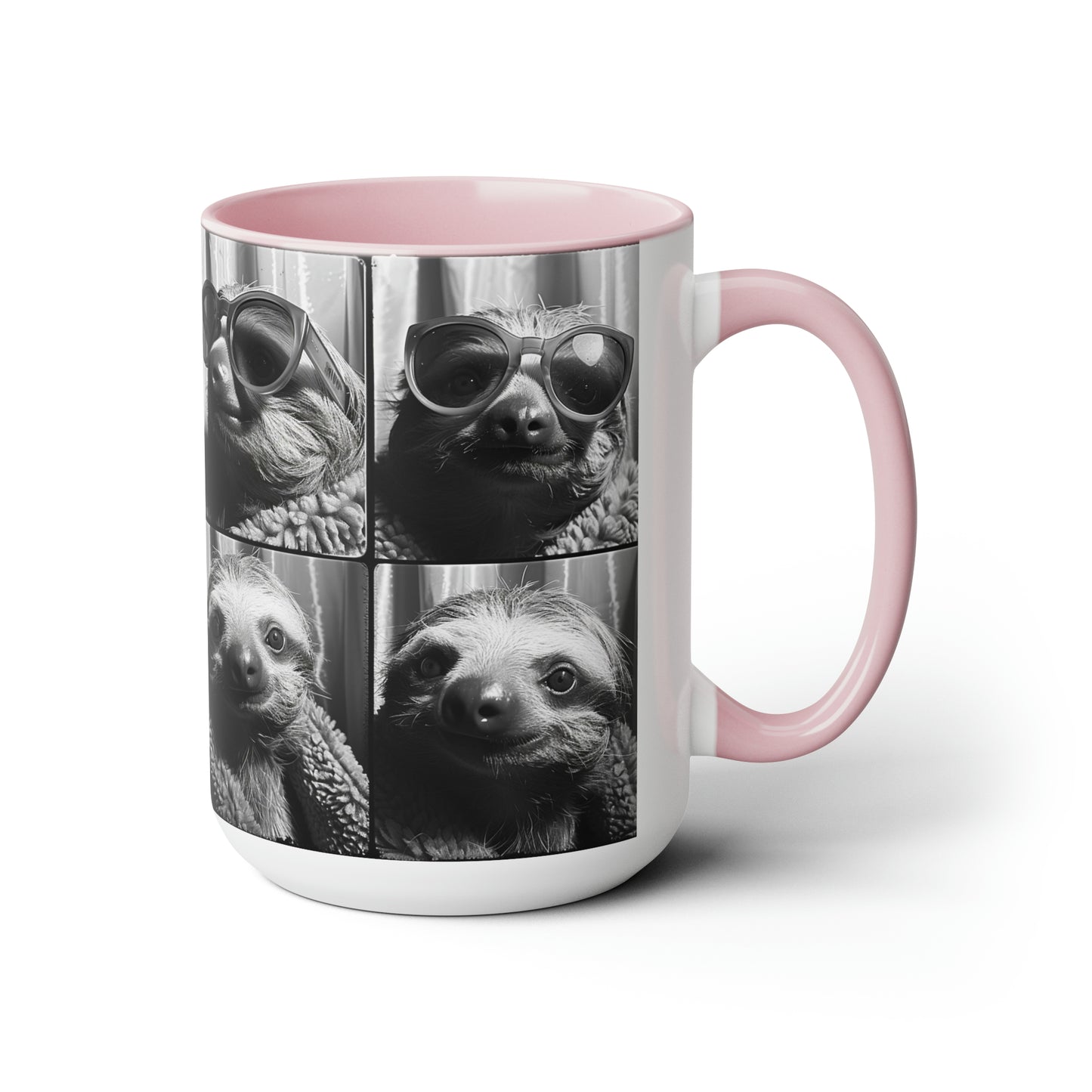 Sloth Photo Booth Accent Coffee Mug, 11oz