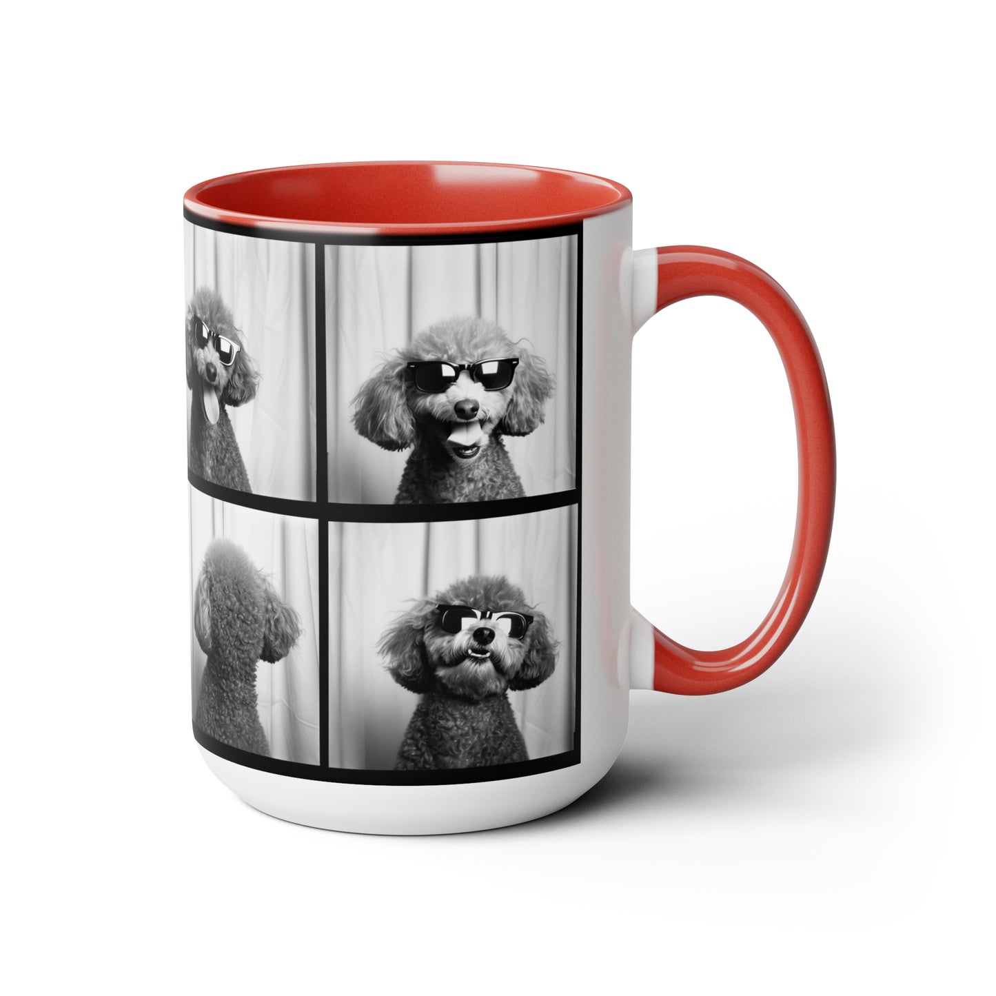 Poodle Photo Booth Accent Coffee Mug, 11oz